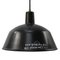 Vintage Industrial Black Enamel Pendant Light, Image 1