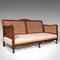 Antique English Edwardian 2-Seat Bergere Sofa in Beech and Cane, 1910s 7