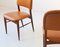 Italian Teak and Cognac Leather Side Chairs, 1950s, Set of 2 7