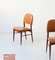 Italian Teak and Cognac Leather Side Chairs, 1950s, Set of 2, Image 2