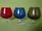 Farbige Cognacfarbene Gläser aus Murano Glas, 6er Set 7
