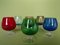 Copas de coñac de colores de cristal de Murano. Juego de 6, Imagen 5