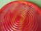 Art Deco Red & Yellow Bakelite Coasters, Set of 7 5