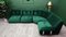 Vintage Modular Green 4-Seat Corner Sofa by Km Wilkins for G-Plan, Set of 4, Image 1