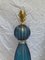 Blue Murano Glass Lamps by Toso, 1980, Set of 2 3
