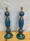 Blue Murano Glass Lamps by Toso, 1980, Set of 2 1