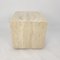 Italian Travertine Side Table, 1980s, Image 1