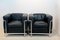 LC2 Armchairs in Black leather by Le Corbusier, Pierre Jeanneret & Charlotte Perriand for Cassina 1