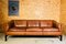 Dänisches Vintage 3-Sitzer Sofa aus cognacfarbenem Leder von Grant Mobelfabrik 1