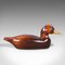 Antique English Edwardian Gilt Carved Decoy Duck, English, 1910s 4