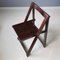 Wooden Folding Chair by Aldo Jacober for Alberto Bazzani, 1970s, Set of 4 7