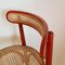 Red Bentwood and Rattan Barstools, 1970s, Set of 4 4