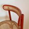 Red Bentwood and Rattan Barstools, 1970s, Set of 4, Image 4