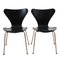 Chaises Noires par Arne Jacobsen pour Fritz Hansen, Set de 6 5