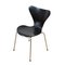 Sedie nere di Arne Jacobsen per Fritz Hansen, set di 6, Immagine 1