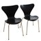 Black Chairs by Arne Jacobsen for Fritz Hansen, Set of 6, Image 4