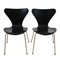 Chaises Noires par Arne Jacobsen pour Fritz Hansen, Set de 6 6