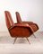 Moderne Vintage Vintage Sessel aus Leder & Messing, 1950er, 2er Set 6