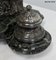 Double Inkwell in Silver-Plated Bronze & Sea Green Marble, 1900s 12