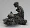 Double Inkwell in Silver-Plated Bronze & Sea Green Marble, 1900s, Image 19