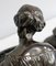 Calamaio doppio in bronzo argentato e marmo verde acqua, inizio XX secolo, Immagine 23