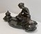 Double Inkwell in Silver-Plated Bronze & Sea Green Marble, 1900s, Image 3