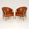 Vintage Danish Leather Armchairs by Stouby, Set of 2 1