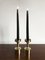 Scandinavian Brass Candleholder Set, Denmark, 1950s, Set of 2 2