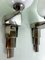 Art Deco Style Chrome and Glass Wall Lamps, 1940, Set of 3, Image 7