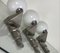 Art Deco Style Chrome and Glass Wall Lamps, 1940, Set of 3 13