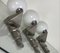 Art Deco Style Chrome and Glass Wall Lamps, 1940, Set of 3, Image 13