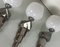 Art Deco Style Chrome and Glass Wall Lamps, 1940, Set of 3, Image 14