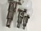 Art Deco Style Chrome and Glass Wall Lamps, 1940, Set of 3, Image 15