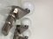 Art Deco Style Chrome and Glass Wall Lamps, 1940, Set of 3, Image 8