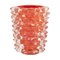 Rostrato Murano Glass Vase in Coral Pink by Ercole Barovier for Barovier & Toso 1