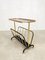 Vintage Brass Side Table or Magazine Rack from MB Italy 1