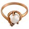 Swedish Ring in 18 Carat Gold with Cultured Pearl, 1930s or 1940s, Image 1
