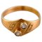 Moderner schwedischer Vintage Ring aus 18 Karat Gold mit Halbedelsteinen 1