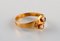 Vintage Swedish Modernist Ring in 18 Carat Gold with Semi-Precious Stones, Image 2
