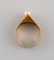 Schwedischer Modernistischer Ring aus 18 Karat Gold mit Zuchtperle 3