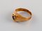 Moderner schwedischer Vintage Ring aus 18 Karat Gold mit Halbedelstein 2