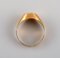 Vintage Swedish Modernist Ring in 18 Carat Gold with Semi-Precious Stone, Image 3