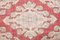Tappeto Oushak vintage fatto a mano in lana rossa, Immagine 4