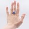 18K White Gold Ring with Cabochon Tanzanite and Diamonds 2