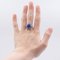 18K White Gold Ring with Cabochon Tanzanite and Diamonds, Image 2