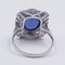 18K White Gold Ring with Cabochon Tanzanite and Diamonds 5