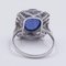 Bague en Or Blanc 18K avec Cabochon Tanzanite et Diamants 5