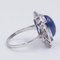 18K White Gold Ring with Cabochon Tanzanite and Diamonds 4