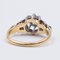 Vintage Ring aus 18 Karat Gold und Platin mit einem zentralen 0,15 ct Diamanten, 1940er 5