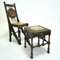 Small Art Nouveau Italian Chair and Stool from Carlo Bugatti, Set of 2 3
